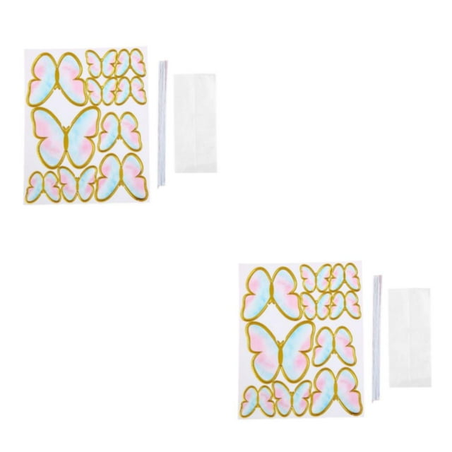 Youkk 10 Pieces Stamping Gold Insect Cake Pastry Decor Decoration Baking Simulation Butterflies Party Shape Cakes Sign Dessert Type 6 2Set