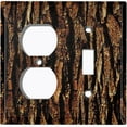 thumbnail image 4 of Metal Light Switch Plate Outlet Cover Tree Bark Wallpaper WOD003, 4 of 13