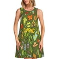 thumbnail image 1 of Fotbe Camping 1 Vestido de Verano sin Mangas para Mujer – Vestido Midi Línea A, Estilo Camiseta Floral, Vestido Playero Casual y Fluido, 1 of 7