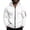 10# White, variant on Mens Zip Up Hoodie Long Sleeve Fleece Casual Hooded Sweatshirts Athletic Full Zip Jacket with Pockets Orange 2XL