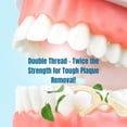 thumbnail image 4 of Twin Line Biodegradable Floss Picks (220 Count) - Compostable Tooth Flossers Minty Fresh-Double Thread 2X The Clean | Bonus Travel Case | Thing Thread Glide Easy & Shred-Resistant, 4 of 13