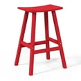 thumbnail image 5 of WestinTrends Malibu HDPE Outdoor Patio 29" Bar Stool Saddle Seat, Red, 5 of 15