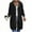 Black, variant on qucoqpe Women's Fleece Zip Up Hoodies Jacket Oversized Long Tunic Sweatshirts Fall Winter Trendy Lapel Long Sleeve Outwear Coat Tops with Pockets