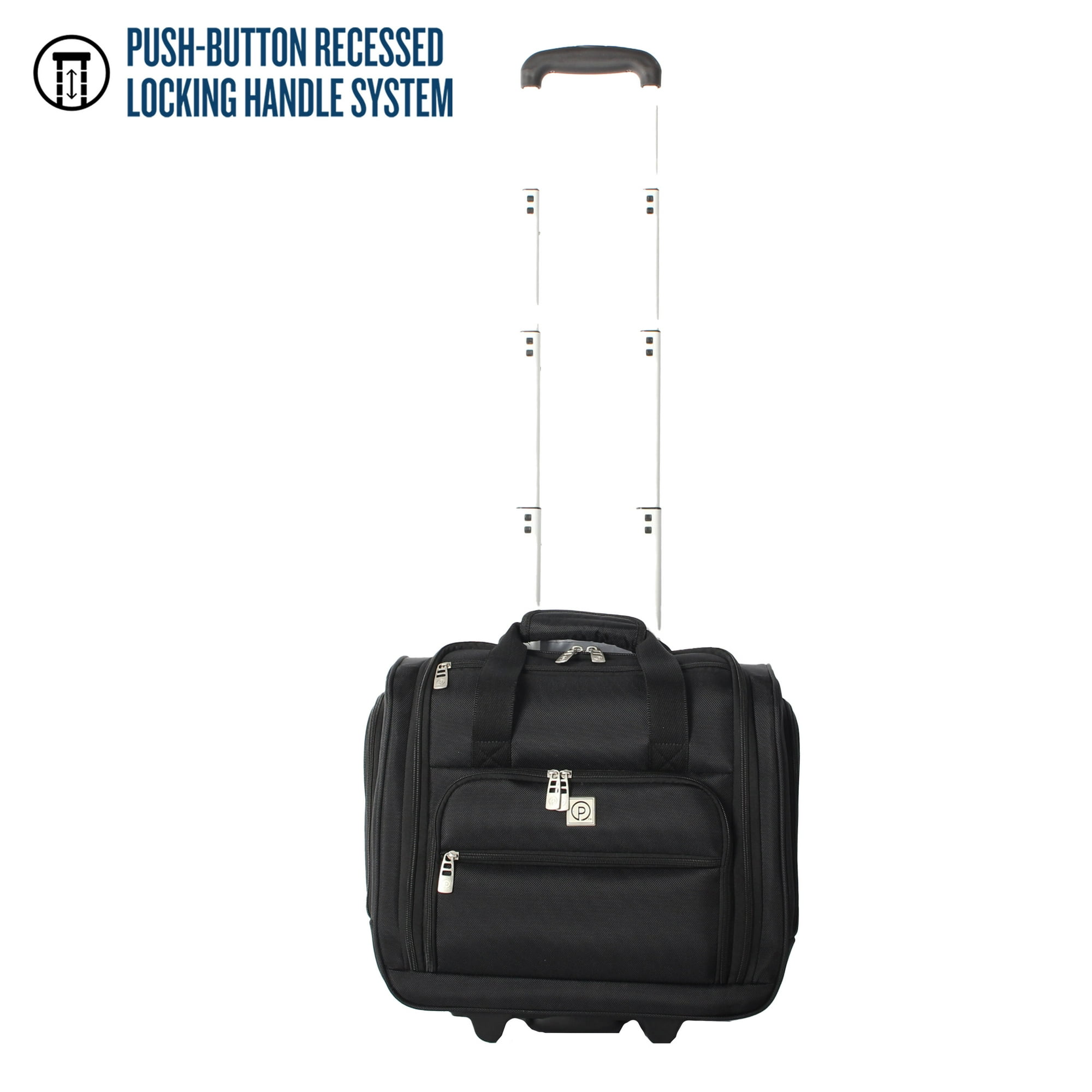 Protege, Arendale Soft Side 16” Under Seat Luggage, Black