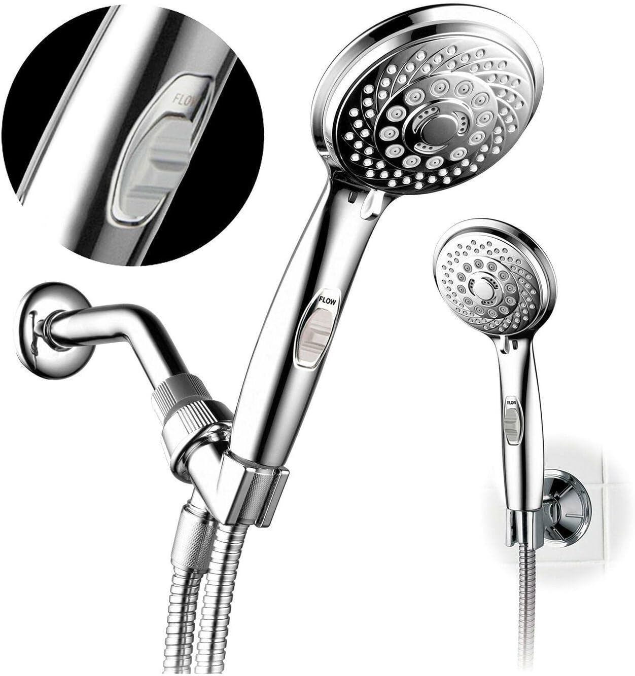 7-Setting Handheld Shower Head Mikalo Shower head Shower head with handheld Shower heads Shower head Handheld shower heads Rain setting shower heads Showerheads & handheld showers Shower he