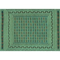 Ahgly Company Machine Washable Indoor Rectangle Southwestern Turquoise Blue Country Area Rugs, 5' x 7'