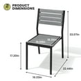 thumbnail image 3 of Crestlive Products Set of 2 Dining Chairs Aluminum Restaurant Chair Armless, Gray, 3 of 7