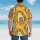 thumbnail image 4 of Balery Avocado Dog Camisas hawaianas de manga corta para hombre, camisas playeras de corte holgado, camisas de vacaciones con botones,Large, 4 of 7
