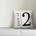 thumbnail image 3 of Creative Products Party of 2 - Black and White 18x18 Spun Poly Pillow, 3 of 3