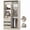 White Oak, variant on iSunirm 36" Free Standing Walk-in Closet System with 3 Wooden Drawers, Closet Organizer System with Hanging Rods and Storage Shelves, Heavy Duty Closet for Bedroom, 36"L x 16"W x 80"H, White