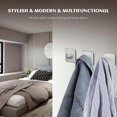 thumbnail image 3 of Adhesive Towel Hooks Towel Hooks for Hanging Robes Coat Hooks Stick on Wall Hooks Stainless Steel 4 Pack (Silver), 3 of 5