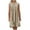 Beige, variant on Mgmyaa Girls Summer Dresses Kids Short Sleeve Casual Popover Midi Dress Pleated Front Sundress
