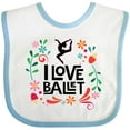 thumbnail image 3 of Inktastic Ballerina Dancer I Love Ballet Girls Baby Bib, 3 of 4