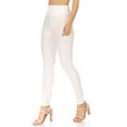 thumbnail image 5 of Sakkas Matte Liquid High Waist Stretch Leggings - Made in USA - Off White - Medium, 5 of 6