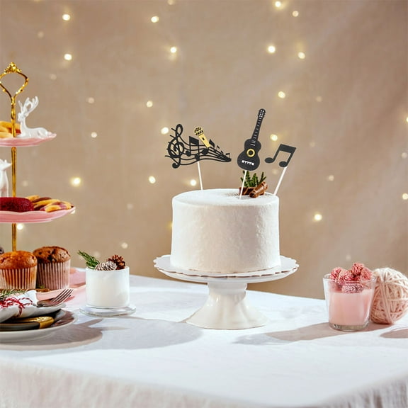GOOHOCHY Musical Cake Toppers for Birthday Parties and Events with Paper Material 40 Pieces