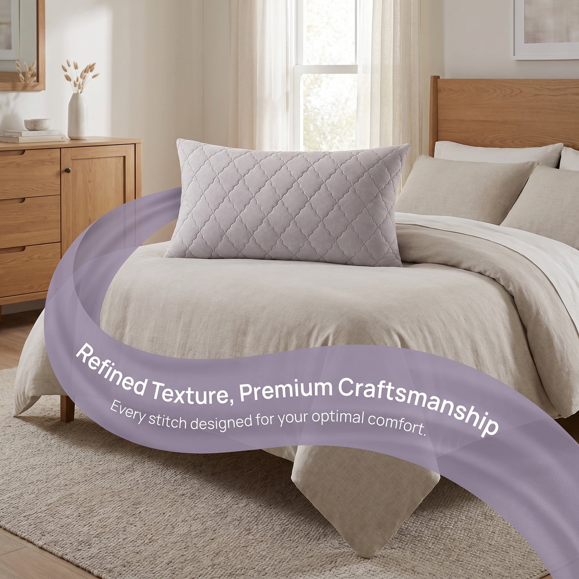 Unique Bargains Breathable Hypoallergenic Envelope Pillow Protectors King Gray 20" x 35"