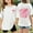White, variant on Outdoor Girls Tops and Tees Age 3-14 Comfortable Short Sleeve Round Neck Sportswear for Summer Activities Stylish Casual Wear for Kids