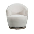 thumbnail image 2 of Benjara Sofi 32" Plush Swivel Chair- Cushioned Seating- Cream White Upholstery, 2 of 6
