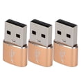 thumbnail image 4 of Data Cable U Disk Adapter, 3 Pack Aluminum Alloy Metal USB To Type-C Adapter  for Data Transfer for Mobile Phone White,Red,Pink,Gold,Silver, 4 of 7