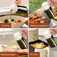 thumbnail image 3 of YARRAMATE 2PCS 16oz/470ml Oil Sprayer w/ Stickers, 2 in 1 Olive Oil Dispenser Bottle, Dark Green Glass Oil Bottle for Air Fryer, BBQ (White & Orange), 3 of 8