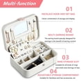 thumbnail image 2 of Jewelry Storage Box, Small Travel Jewelry Box Organizer Case, Njjex Faux Leather Portable Jewelry Box Organizer Case for Rings Earrings Necklace, White, 2 of 6