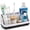 Marble Black, variant on Wood Toothbrush Holders for Bathrooms Countertop Organizer - Detachable 7 Slots Bathroom Decor and Accessories, Wooden Bathroom Sink Storage Organization, Caddy, Tray, Brown