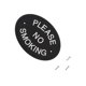 thumbnail image 2 of Injueey Placa para puerta de casa, por favor, no fumar, signo de bienvenida, forma ovalada decorativa, decoración colgante de pared negra, Jardín y Patio, 2 of 6