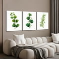 thumbnail image 5 of 3 Piece Canvas Wall Art for Living Room Bedroom, Green Minimalist Botanical Plant Flower Artwork Picture Floral Twigs Painting Canvas Print Decor 20x30 INCH, 5 of 7
