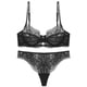 thumbnail image 1 of Conjunto de sujetador ultrafino con perspectiva de encaje europeo y americano, sujetador de mujer, ropa interior de encaje de talla grande, 1 of 3