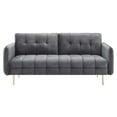 thumbnail image 4 of Cameron Tufted Performance Velvet Sofa Gray, 4 of 10