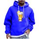 thumbnail image 2 of Sudadera con capucha para hombre, estilo casual, con cuello redondo, estampado, manga larga, blusa de poliéster, 2 of 5