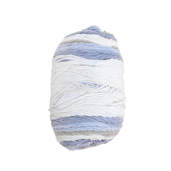1 Roll Hanmade Knitting Woolen Yarn Rainbow Colorful Crochet DIY Woolen Yarn for Hat Sweater (NO.23 Orchid)