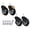 3 Inch - Black PU, variant on M10-1.5 Threaded Stem Caster Wheels 3 Inch, Heavy Duty Swivel Casters with Brake, Metric M10 x 25mm Quiet Polyurethane Replacement Wheels for Cart, Workbench, Shelving