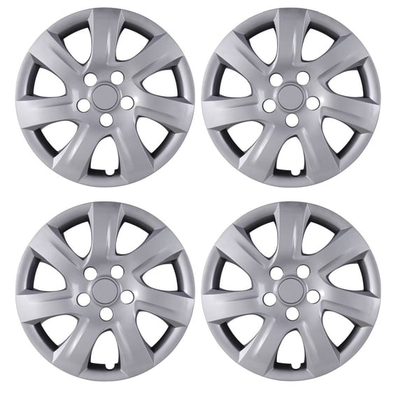 (4 Pack)16" Set of 4 Hubcaps Wheel Rims Cover for 2007-2011 Toyota Camry / Camry Hybrid Compatible with Steel Wheels Snap on Installation,Lacquer