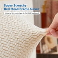 thumbnail image 4 of Headboard Cover Upholstery Headboard Slipcover Thick Elastic Bed Headboard Protection Cover Washable for Queen Size Bed Bedroom Decorative, 4 of 9