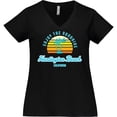 thumbnail image 3 of Inktastic Summer Enjoy the Sunshine Huntington Beach California Blue Women's Plus Size V-Neck T-Shirt, 3 of 5