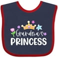 thumbnail image 3 of Inktastic Grandma's Princess Crown and Flowers Girls Baby Bib, 3 of 4
