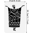 thumbnail image 2 of West African Women Stencil African Elements Drawing Painting Stencils Reusable Plastic Stencil Drawing Templates for Painting on Wood Furniture Home Decor 11.7x8.3inch, 2 of 7