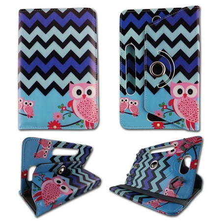 Owl Blackblue Chevron folio tablet Case for Sony Xperia Z3 Compact 8 inch android tablet cases 8 inch  Slim fit standing protective rotating universal PU leather standing cover