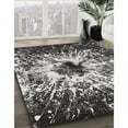 thumbnail image 3 of Ahgly Company Machine Washable Indoor Rectangle Industrial Modern Dark Coffee Brown Area Rugs, 6' x 9', 3 of 7