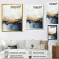 thumbnail image 4 of Designart "Fluid Harmony Abstract Painting in Blue and Yellow I" Abstract Canvas Wall Art - Modern Blue Abstract Painting Bedroom Canvas Wall Art, 4 of 6