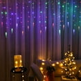 thumbnail image 5 of LED Icicle Curtain Lights | Indoor Outdoor Decorative Ice Bar Light | 8 Modes Controller | Flexible White Plastic | 96/216 LEDs | 11.5/16.4ft Length | Hooks Included | 1 String, 5 of 7