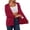 Wine, variant on Womens Jacket Post Comfortable Loungewear Long Sleeve Zip Up Shirt Coat Versatile Basic Casual Outerwear For All Seasons Women's Winter Coats Red S