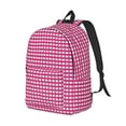 thumbnail image 6 of Easygd Pink Gingham Canvas Backpack: Stylish, Lightweight, and Versatile with Large Capacity and Adjustable Straps –, 6 of 7