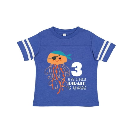 

Inktastic 3rd Birthday Pirate Jellyfish Gift Toddler Boy Girl T-Shirt