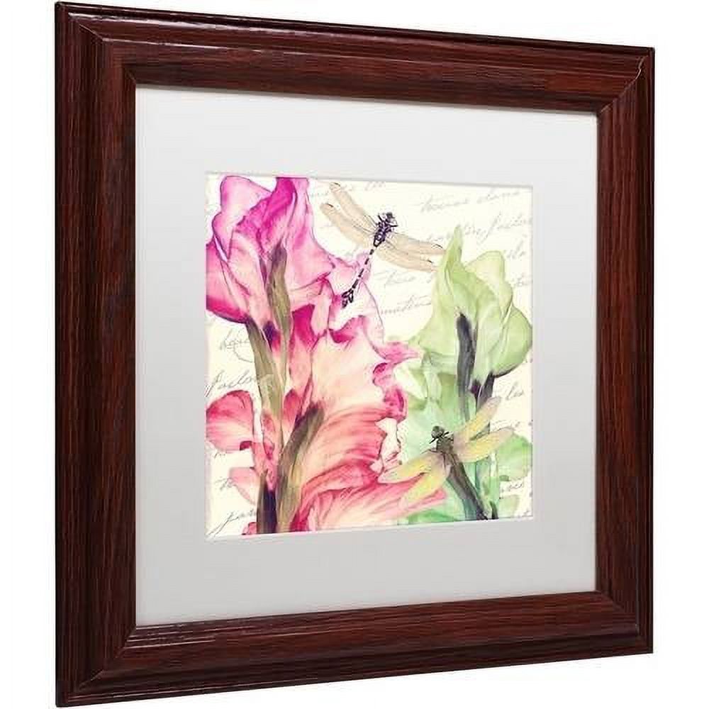 Trademark Fine Art "Dragonfly Morning II" Canvas Art by Color Bakery White Matte, Wood Frame