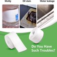 thumbnail image 3 of Tira de sellado de Pvc para baño, cinta de calafateo con grietas, autoadhesiva, impermeable, a prueba de moho, para esquina de pared de fregadero de cocina, 3 of 4