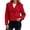 Red, variant on Women's Short Double Breasted Jacket Long Sleeve Trench Coat With Pockets Lapel Collar Casual Spring Outerwear For Daily Wear Red Xs
