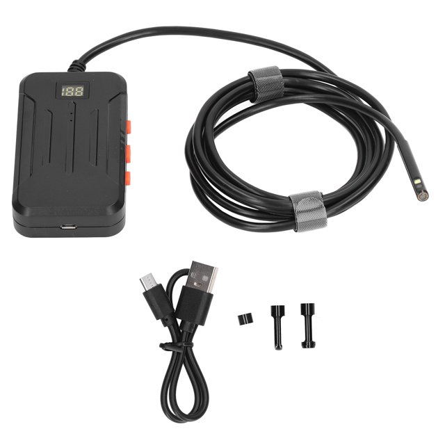 Endoscopio industrial, cámara de endoscopio industrial de doble lente Pantalla LCD 1080P Cámara de inspección de boroscopio IP68 a prueba de agua para automóvil, aire acondicionado(5.5mm)