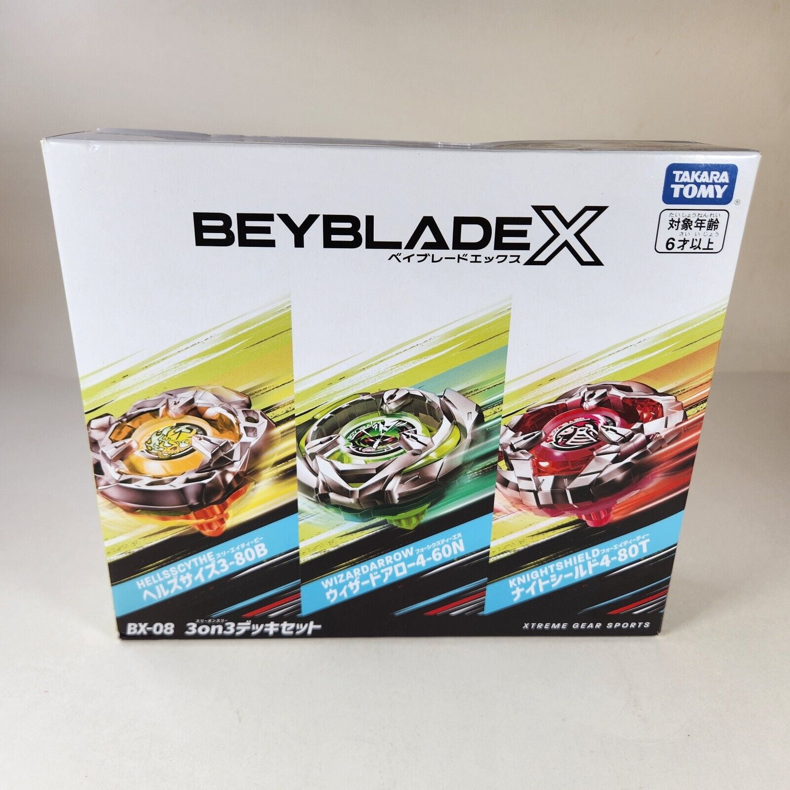 Takara Tomy Beyblade X 3on3 Deck Set BX-08, Includes 3 Beyblades